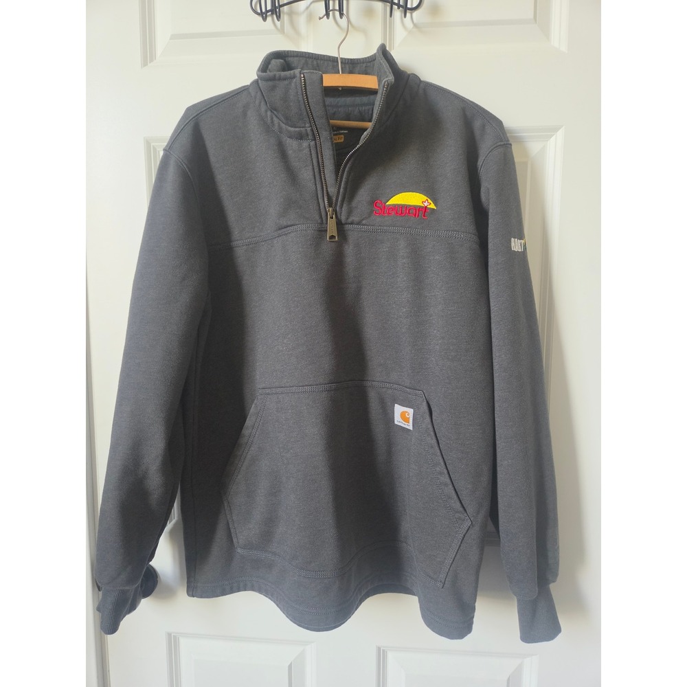 Carhartt Stewart Seeds Sweatshirt Men's M 1/4 Zip Farm Ag Workwear